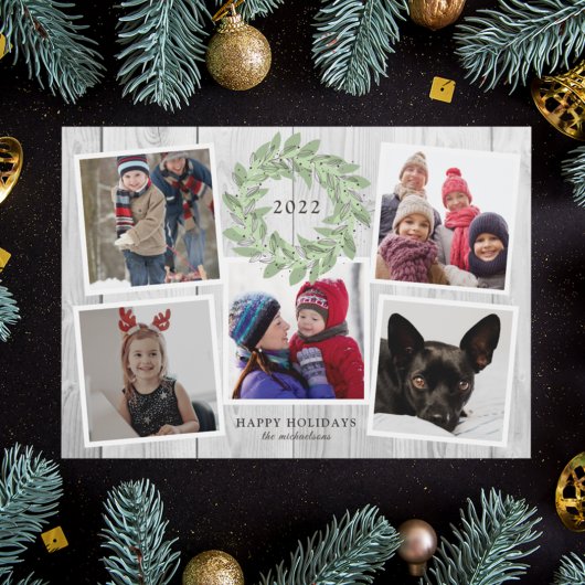 RUSTIC CHRISTMAS WREATH Photo Collage