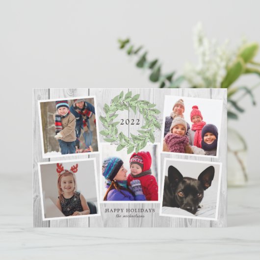 RUSTIC CHRISTMAS WREATH Photo Collage (Staand voorkant)