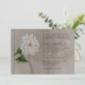 Rustic Chrysanthemum Wedding Invitations Kaart (Staand voorkant)