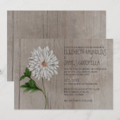 Rustic Chrysanthemum Wedding Invitations Kaart (Voorkant / Achterkant)