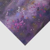 Rustic Church en Paarse Wildflowers Decoupage Tissuepapier (Detail)