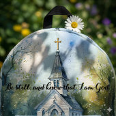 Rustic Church Path in Wildflower Meadow Bedrukte Rugzak