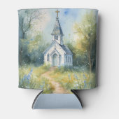 Rustic Church Path in Wildflower Meadow Blikjeskoeler (Voorkant)