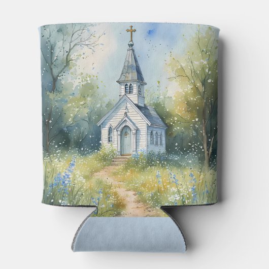 Rustic Church Path in Wildflower Meadow Blikjeskoeler (Achterkant)