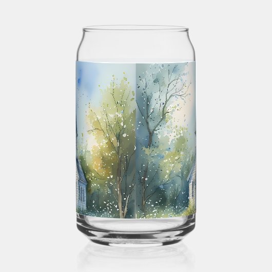 Rustic Church Path in Wildflower Meadow Blikvorm Glas (Rechts)