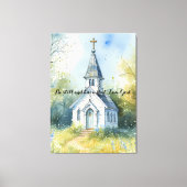 Rustic Church Path in Wildflower Meadow Editable Canvas Afdruk (Voorkant)