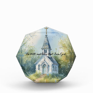 Rustic Church Path in Wildflower Meadow Fotoblokken