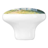 Rustic Church Path in Wildflower Meadow Keramische Knop (Zijkant)