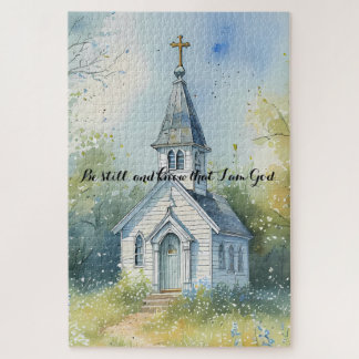 Rustic Church Path in Wildflower Meadow Legpuzzel