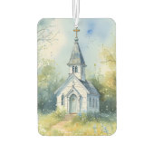 Rustic Church Path in Wildflower Meadow Luchtverfrisser (Achterkant)