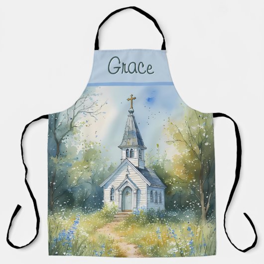 Rustic Church Path in Wildflower Meadow Schort (Voorkant)