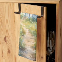 Rustic Church Path in Wildflower Meadow Theedoek