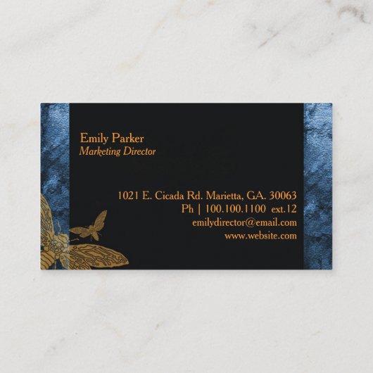 Rustic Cicada Professional Visitekaartje (Achterkant)