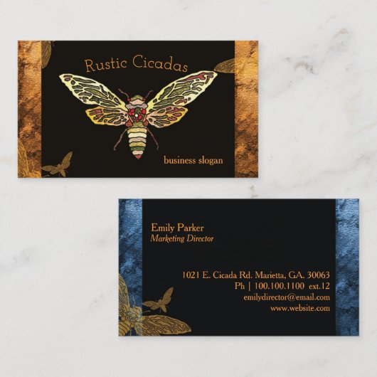 Rustic Cicada Professional Visitekaartje (Voorkant / Achterkant)