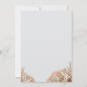 Rustic Cinnamon Roos Wildflower Boho Wedding Kaart (Achterkant)