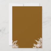 Rustic Cinnamon Roos Wildflower Boho Wedding Kaart (Achterkant)