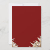 Rustic Cinnamon Roos Wildflower Bourgondische brui Kaart (Achterkant)