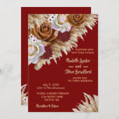 Rustic Cinnamon Roos Wildflower Bourgondische brui Kaart (Voorkant / Achterkant)