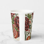 Rustic Citrus Floral summer  Bridal Shower Papieren Bekers (Rechts)