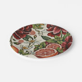 Rustic Citrus Floral summer Bridal Shower Papieren Bordje (Gekanteld)