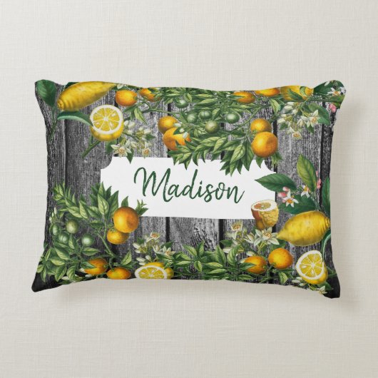 Rustic Citrus Garden Accent Kussen (Achterkant)