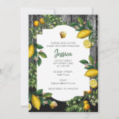 Rustic Citrus Garden Baby shower Uitnodiging (Voorkant)
