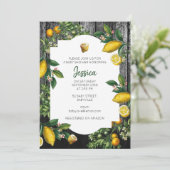 Rustic Citrus Garden Baby shower Uitnodiging (Staand voorkant)