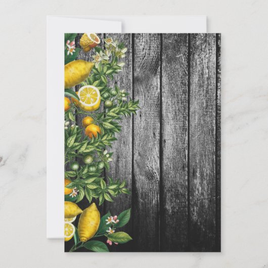 Rustic Citrus Garden Baby shower Uitnodiging (Achterkant)
