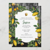 Rustic Citrus Garden Baby shower Uitnodiging (Voorkant / Achterkant)