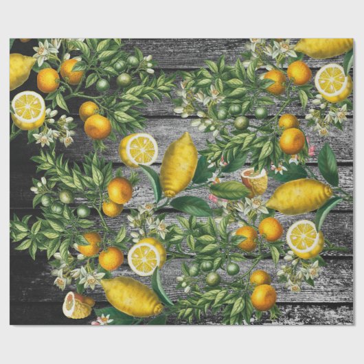 Rustic Citrus Garden Cadeaupapier (Vlak)