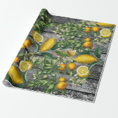 Rustic Citrus Garden Cadeaupapier (Uitgerold)