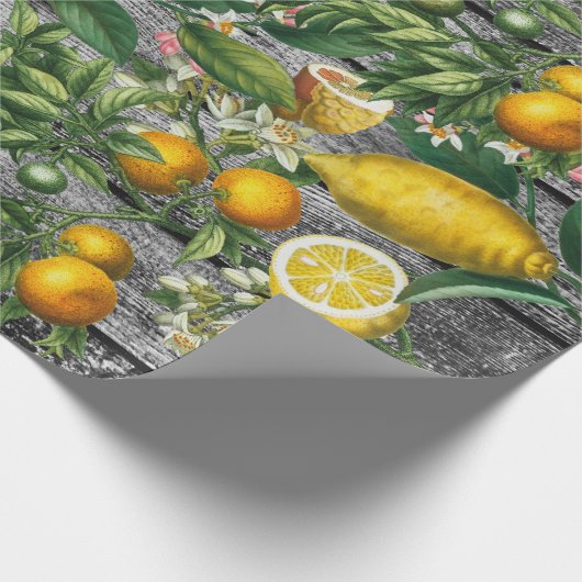 Rustic Citrus Garden Cadeaupapier (Hoek)