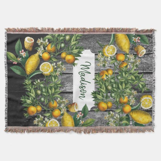 Rustic Citrus Garden Deken (Voorkant)