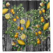 Rustic Citrus Garden Douchegordijn (Voorkant)