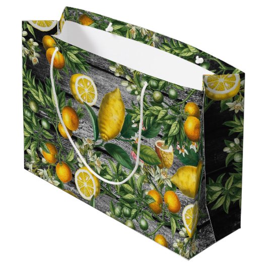 Rustic Citrus Garden Groot Cadeauzakje (Achterkant Gekanteld)