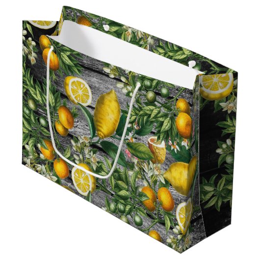 Rustic Citrus Garden Groot Cadeauzakje (Voorkant Gekanteld)