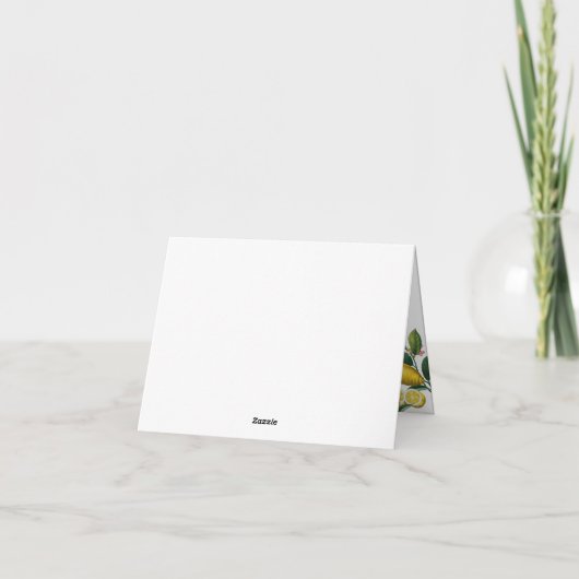 Rustic Citrus Garden Hartelijk dank Bedankkaart (Achterkant)