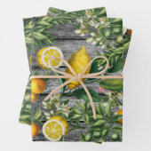 Rustic Citrus Garden Inpakpapier Vel (In situ)