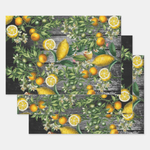 Rustic Citrus Garden Inpakpapier Vel