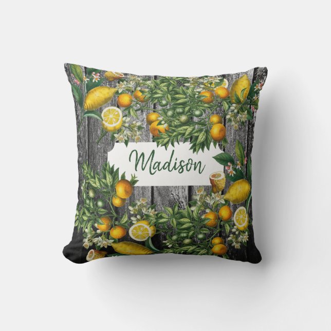 Rustic Citrus Garden Kussen (Voorkant)