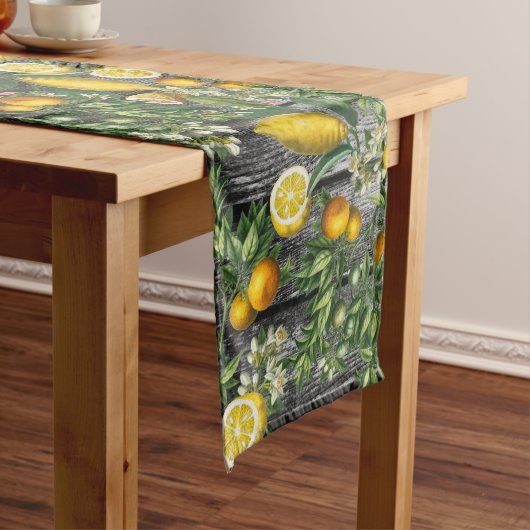 Rustic Citrus Garden Lange Tafelloper (Voorbeeld)