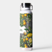 Rustic Citrus Garden Monogram Waterfles (Achterkant)