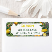 Rustic Citrus Garden Return Address Etiket (Insitu)