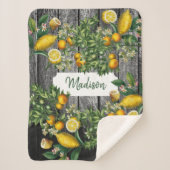 Rustic Citrus Garden Sherpa Deken (Voorkant)