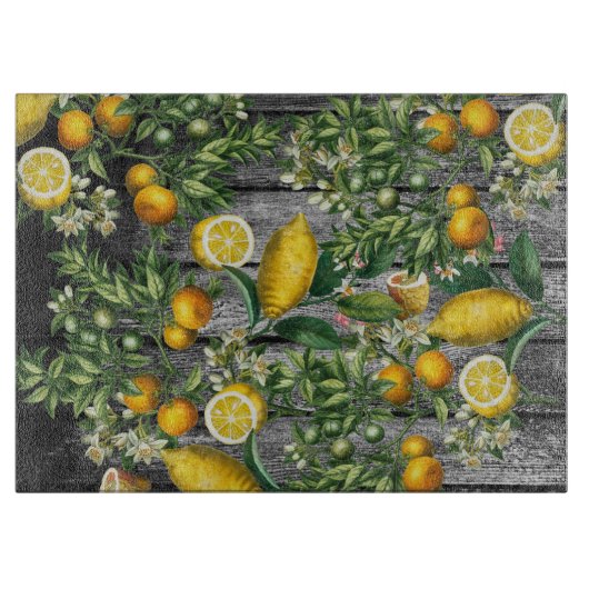 Rustic Citrus Garden Snijplank (Voorkant)