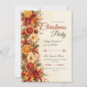 Rustic Citrus Kerstfeest Kaart (Voorkant)