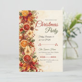 Rustic Citrus Kerstfeest Kaart (Staand voorkant)