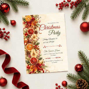 Rustic Citrus Kerstfeest Kaart