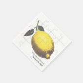 Rustic Citrus Lemon Jigsaw Puzzle Wedding Servet (Hoek)
