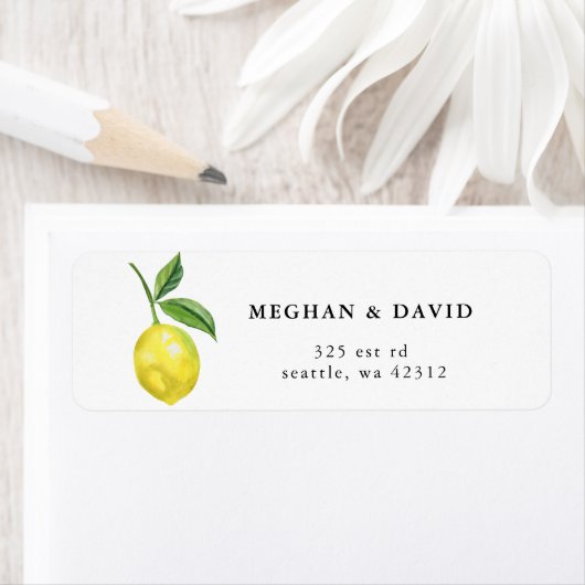 Rustic Citrus Lemon Wedding Etiket (Insitu)